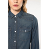 Chemise denim manches longues femme