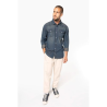 Chemise denim manches longues