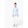 Chemise coton / élasthanne manches longues femme