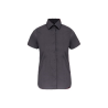 Chemise coton / élasthanne manches courtes femme