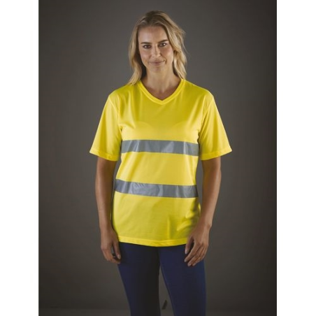 T-shirt col V haute visibilité Top Cool