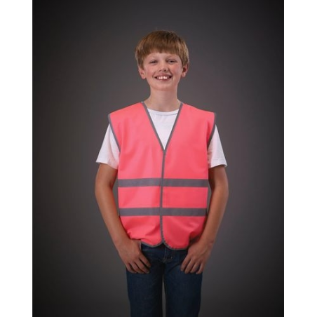 Gilet avec bordures et bandes réfléchissantes