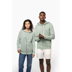 Sweat-shirt french terry écoresponsable zippé à capuche unisexe