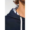 Sweat-shirt à capuche contrastée à motifs unisexe
