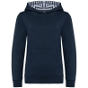 Sweat-shirt à capuche contrastée à motifs enfant unisexe