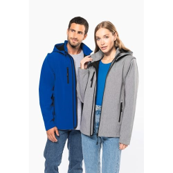 Veste Softshell 3 couches à capuche avec manches amovibles unisexe