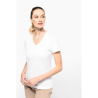 T-shirt Supima® col V manches courtes femme