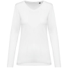 T-shirt Supima® col V manches longues femme