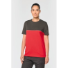 T-shirt bicolore écoresponsable manches courtes unisexe