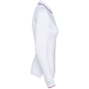 Polo maille piquée manches longues femme