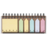 Bloc-notes à spirales avec mémos autocollants colorés Spinner