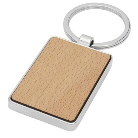 Porte-clés rectangulaire Mauro en bois de hêtre