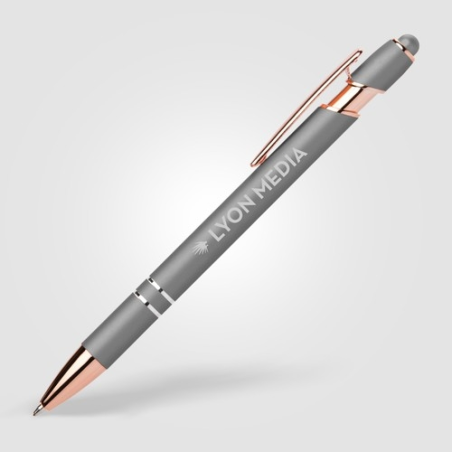 Stylo Prince Softy Rose Gold Métallique avec Stylet