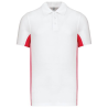 Polo piqué manches courtes bicolore homme
