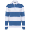 Polo rugby rayé manches longues unisexe
