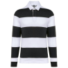 Polo rugby rayé manches longues unisexe