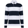 Polo rugby rayé manches longues unisexe