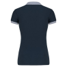 Polo piqué bicolore femme