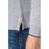 Polo maille piquée manches longues femme