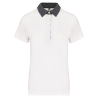 Polo jersey bicolore femme