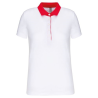 Polo jersey bicolore femme