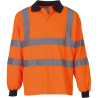 Polo manches longues haute visibilité