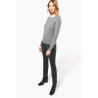 Pull Supima® col rond  femme