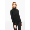 Pull Mérinos col roulé femme