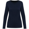 T-shirt Supima® col rond manches longues femme