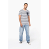 T-shirt rayé marin avec poche manches courtes homme
