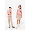 T-shirt rayé marin avec poche manches courtes enfant