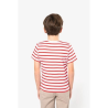 T-shirt rayé marin avec poche manches courtes enfant