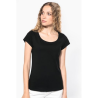 T-shirt col bateau manches courtes femme