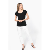 T-shirt col bateau manches courtes femme