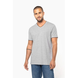 T-shirt maille piquée col V homme