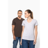 T-shirt col V manches courtes femme