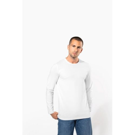 T-shirt col rond manches longues homme