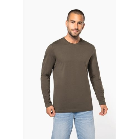 T-shirt col rond manches longues homme