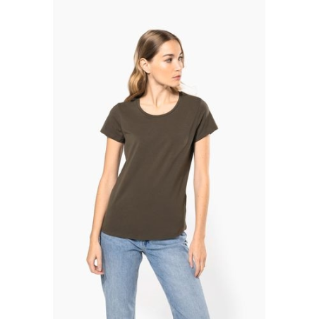 T-shirt col rond manches courtes femme