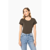 T-shirt col rond manches courtes femme