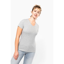 T-shirt col V manches courtes femme