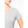 T-shirt col V manches courtes femme