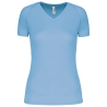 T-shirt de sport manches courtes col v femme