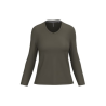 T-shirt col V manches longues femme