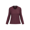 T-shirt col V manches longues femme
