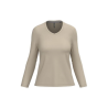 T-shirt col V manches longues femme