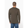 T-shirt col V manches longues homme