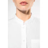 Chemise col mao manches longues femme