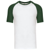Baseball   T-shirt bicolore manches courtes