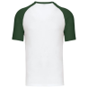 Baseball   T-shirt bicolore manches courtes